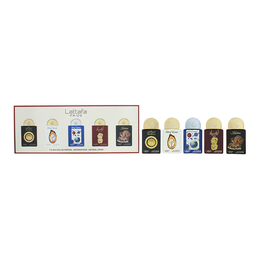 Lattafa Pride  Piece Gift Set: Nebras Eau de Parfum 20ml - Eau de Parfum 20ml - Eau de Parfum 20ml - Eau de Parfum 20ml - Eau de Parfum 20ml