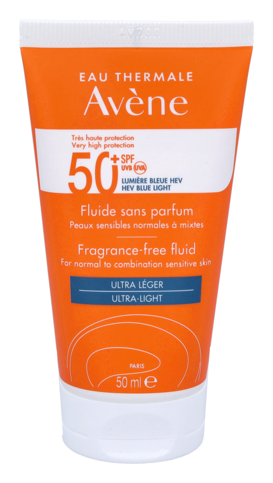 Avene High Protection Unscented Fluid SPF50+ 50 ml