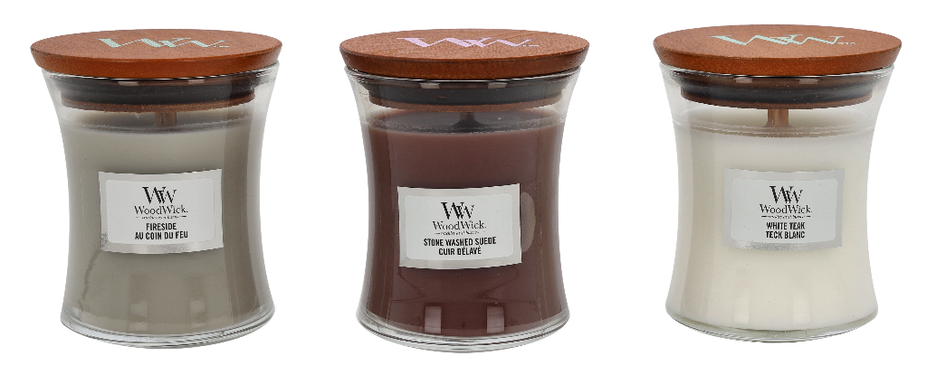 Woodwick 3 Mini Woody Candles Set 3 piece