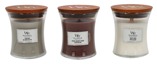 Woodwick 3 Mini Woody Candles Set 3 piece