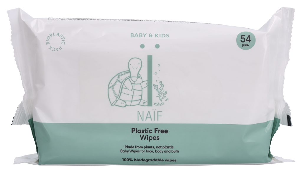 Naif Baby & Kids Plastic Free Wipes 54 piece