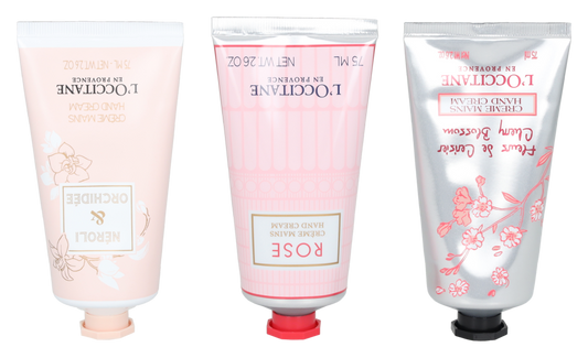 L'Occitane Pink Flowers Hand Cream Trio Set 225 ml