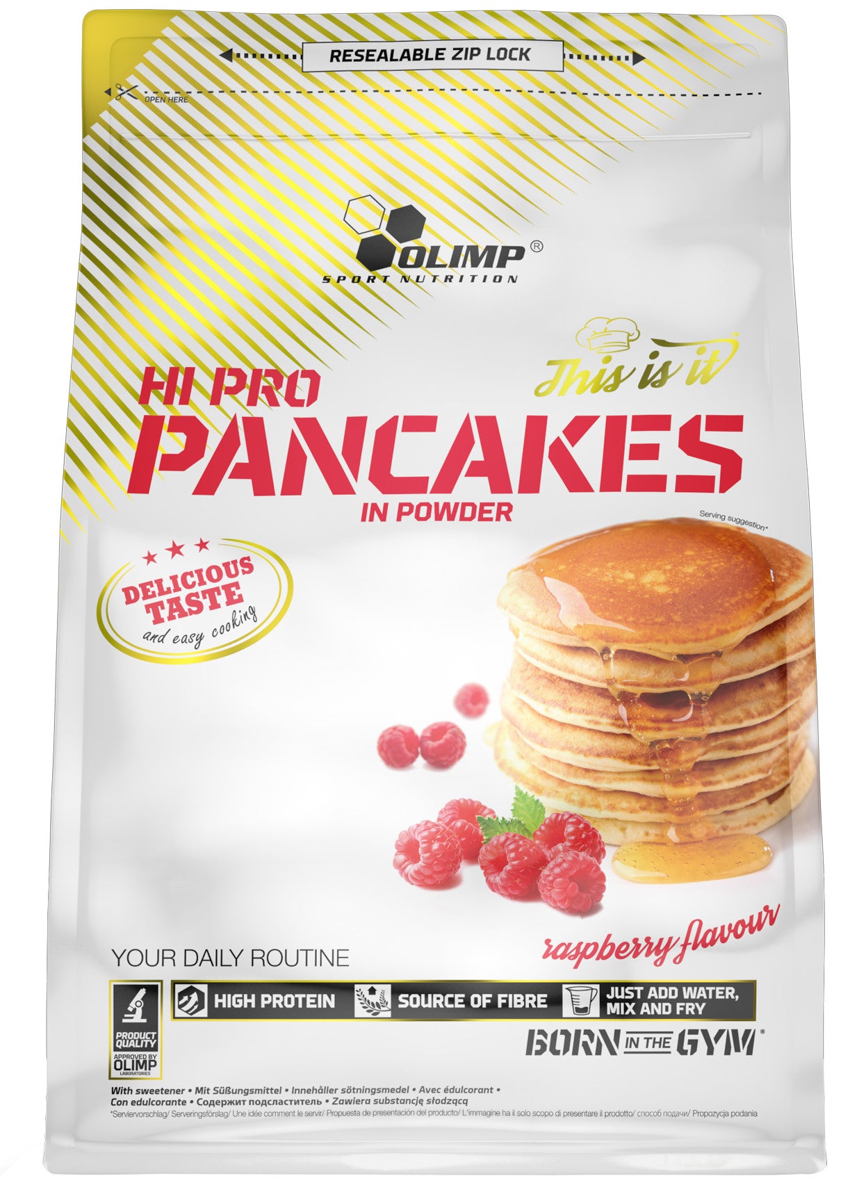 Olimp Nutrition: Hi Pro Pancakes, Raspberry - 900g