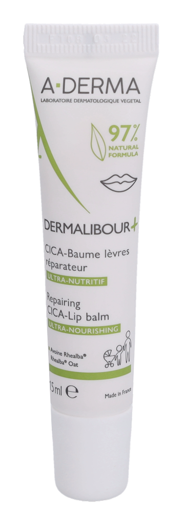 A-Derma Dermalibour+ Repairing Cica-Lip Balm 15 ml