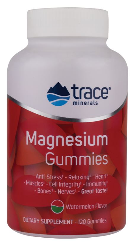 Trace Minerals: Magnesium Gummies, Watermelon - 120 gummies