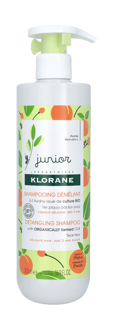 Klorane Junior Detangling Shampoo - Peac Oat 500 ml