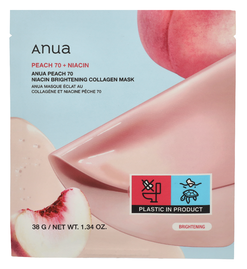 Anua Peach 70 Nacin Brightening  Collagen Mask 38 g