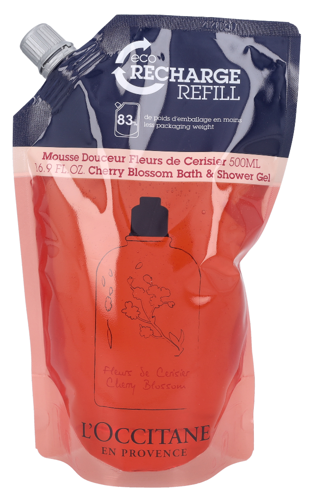 L'Occitane Cherry Blossom Bath & Shower Gel - Refill 500 ml