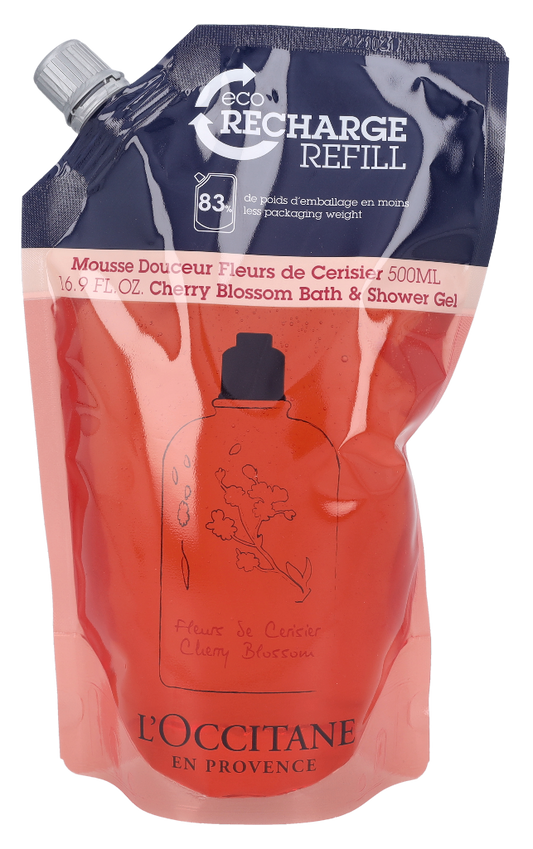 L'Occitane Cherry Blossom Bath & Shower Gel - Refill 500 ml