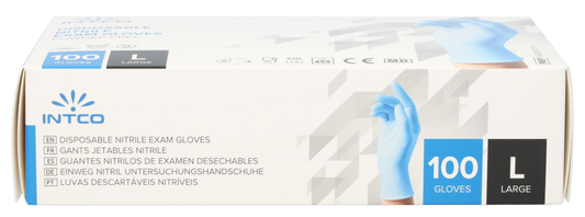 Intco Disposable Nitrile Exam Powder Free - Size L 100 piece