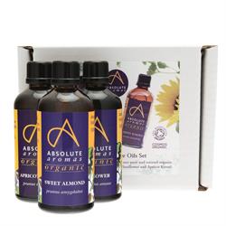 Absolute Aromas Organic Carrier Oils Set of 3 x 100ml