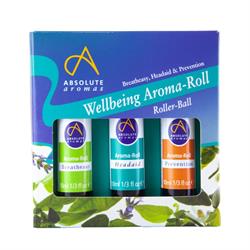 Absolute Aromas Wellbeing Aroma-Roll Kit Set of 3 x 10ml