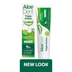 Aloe Dent Aloe Dent Triple Action Aloe Vera Gel Toothpaste Fluoride Free