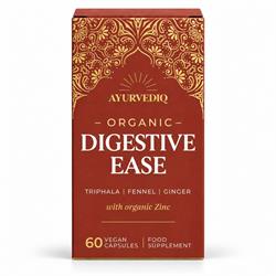Ayurvediq Wellness FREE - Organic Digestive Ease with Zinc - 60 Vegan Capsules