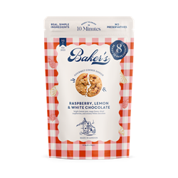 BAKERS Raspberry Lemon & White Choc Cookie Dough 304g