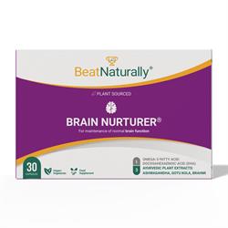 BeatNaturally Brain Nurturer - Memory Focus & De-Stress  30 Capsules