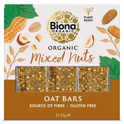 Biona Biona Organic Mixed Nut Oat Bars 3 x 35g