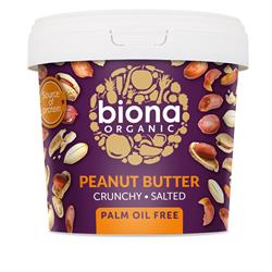Biona Biona Organic Peanut Butter Crunchy Salted 1KG