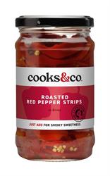 Cooks and Co Cooks & Co Roasted Red Pepper Strips 300g