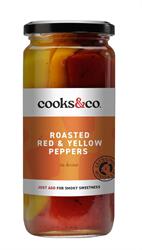 Cooks and Co Cooks & Co Roasted Red & Yellow Peppers 460g