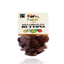 Cocoa Loco Organic F/T Milk Chocolate Buttons 100g