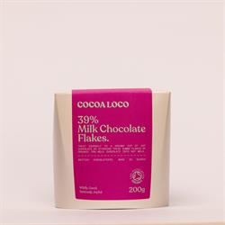 Cocoa Loco Cocoa Loco Organic Milk Hot Chocolate Drinking Flakes 200g