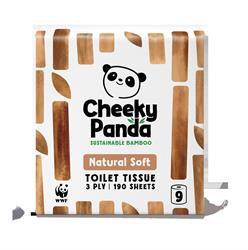 Cheeky Panda The Cheeky Panda Natural Colour Bamboo Toilet Tissue 9 Rolls