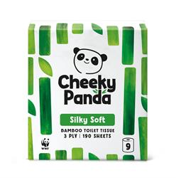 Cheeky Panda Silky Soft WWF Bamboo Toilet Tissue 9 roll / 190 sheets