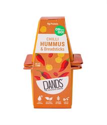 DANDS Chilli Hummus & Breadsticks Snack 110g