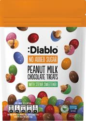 Diablo Sugar Free :Diablo No added Sugar Peanut Milk Chocolate treat 40g