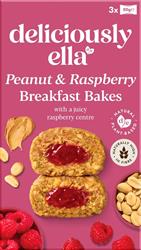 Deliciously Ella Deliciously Ella Peanut & Raspberry Breakfast Bakes (50g x 3)