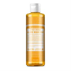 Dr Bronner Organic All One Magic Citrus Liquid Soap 240ml. Orange scented
