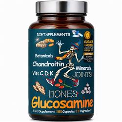 Dietapplements Glucosamine Chondroitin Turmeric & Vitamin C. 180 capsules.
