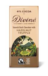 Divine Chocolate Vegan Dark Smooth Hazelnut Chocolate Bar 90g
