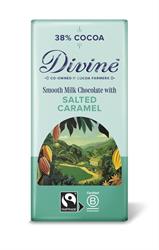 Divine Chocolate Milk Chocolate with Toffee & Sea Salt 90g