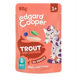 Edgard and Cooper Freshwater Trout & Chicken in Gravy with blueberries and sage