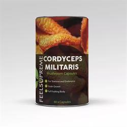 Feel Supreme Cordyceps Militaris Mushroom 60 Capsules