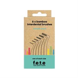 From Earth to Earth Interdental Brushes Sample Pack One Of Each Size (6 Pcs)