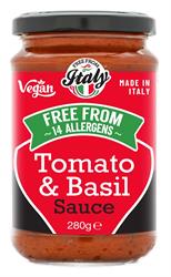 Free From 14 Free From & Vegan Tomato & Basil Pasta Sauce 280g