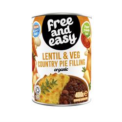 Free & Easy Organic Lentil & Vegetable Country Pie Filling 400g