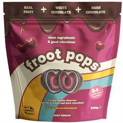 Froot Pops Froot Pops Frozen Cherries in White & Dark Chocolate 200g