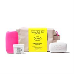 Fussy Fussy Coconut Milk Deodorant Body Bar & Washbag Gift Set