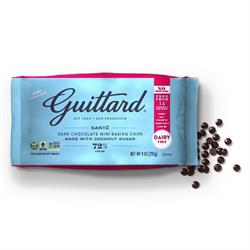 Guittard Guittard 72% Sante Dark Choc Chips with Coconut Sugar. 255g.