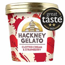 Hackney Gelato Clotted Cream & Strawberries Gelato 100ml