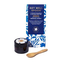 Honestly Manuka Honestly Manuka Get Well Spoon: 5 Servings Manuka Honey 850+MGO with Wooden Spoon 40g