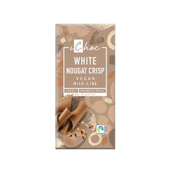 iChoc White Nougat Crisp Chocolate Vegan Organic 80g