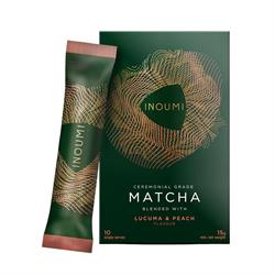 INOUMI Japanese matcha with Lucuma & Peach 10 compostable sachets.