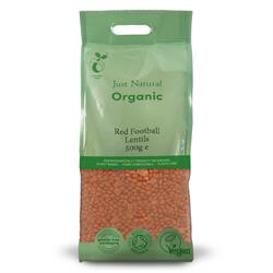 Just Natural Organic Organic Red Football Lentils 500g