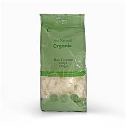Just Natural Organic Organic Coconut Chips Raw 125g