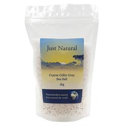 Just Natural Speciality Coarse Celtic Sea Salt hand harvested in Guerand 1kg